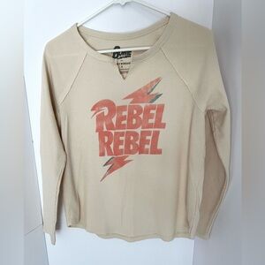 Lucky brand Bowie Rebel Rebel Waffle Shirt S